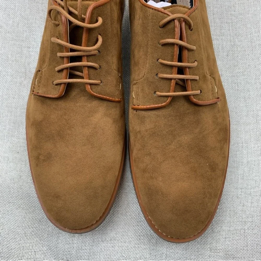 Steve Madden Mens Suede Eddie Oxfords Cognac Size 11.5